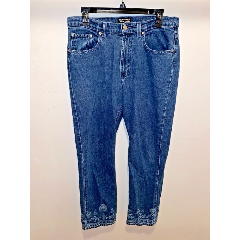Polo Jeans Ralph Lauren Tattoo Bootcut Denim Blue Jeans Womens Size 12 x 30